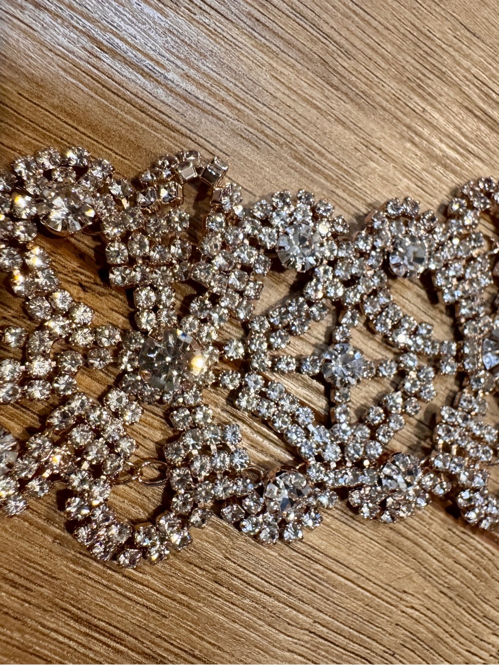 Rose Gold Crystal Bridal Sash Belt | Wedding Dress Band | Size 6-20 - Picture 4 of 6